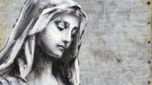 Banksy svela la nuova opera: Madonna con bambino sofferenti